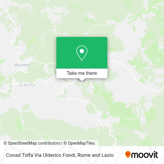 Conad Tolfa Via Ulderico Fondi map