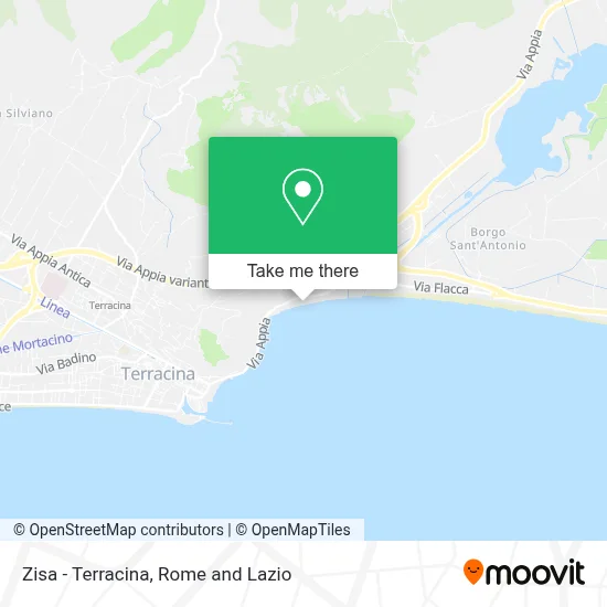 Zisa - Terracina map