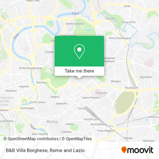 B&B Villa Borghese map