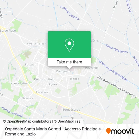 Ospedale Santa Maria Goretti - Accesso Principale map