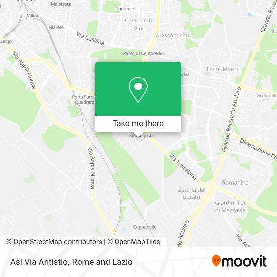 Asl Via Antistio map