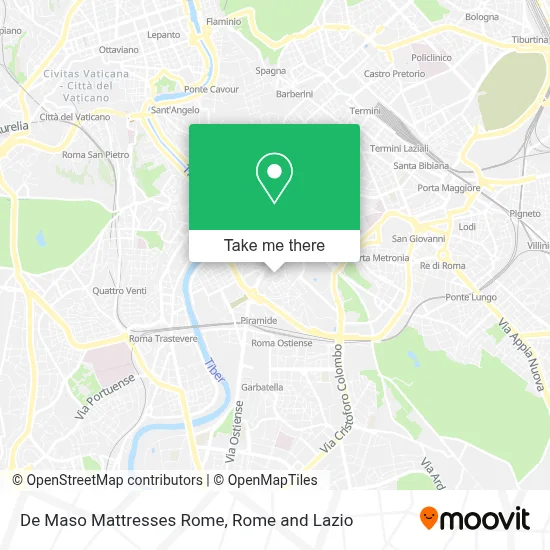 De Maso Mattresses Rome map