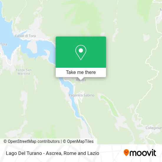 Lago Del Turano - Ascrea map