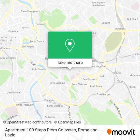Apartment 100 Steps From Colosseo map
