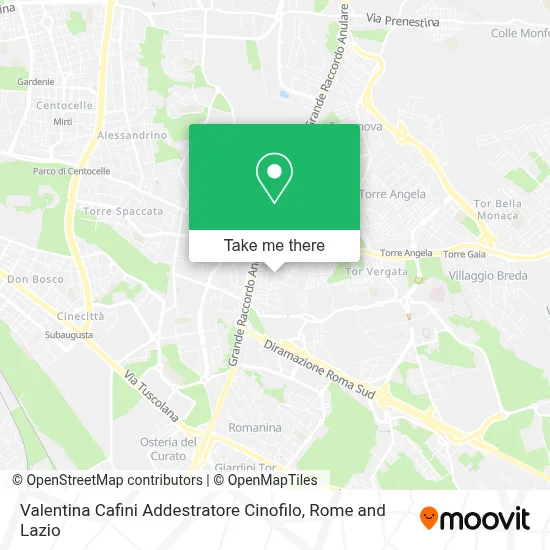 Valentina Cafini Addestratore Cinofilo map