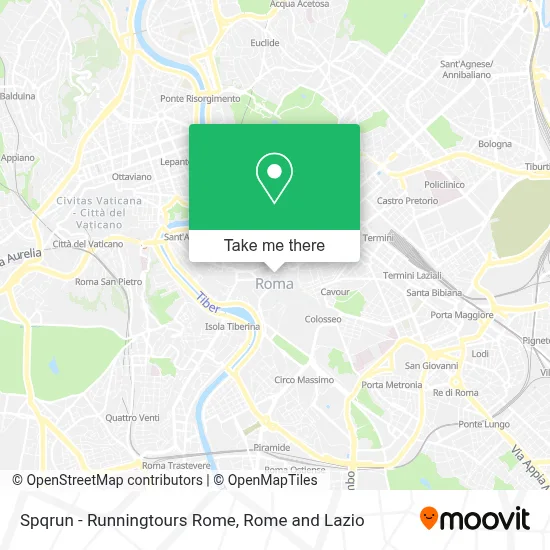 Spqrun - Runningtours Rome map