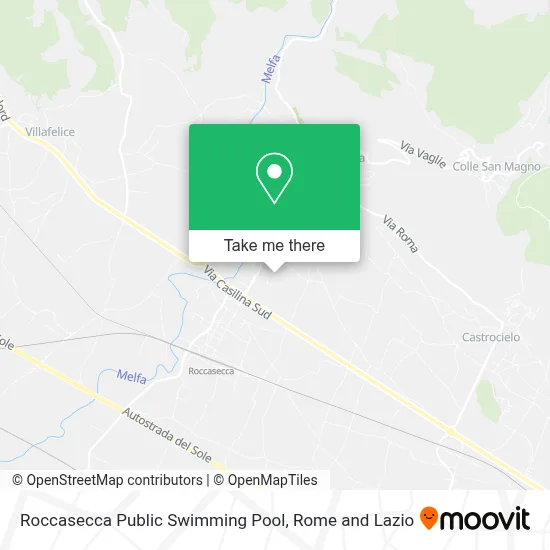 Roccasecca Public Swimming Pool map