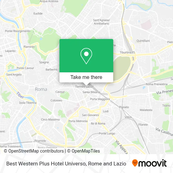 Best Western Plus Hotel Universo map
