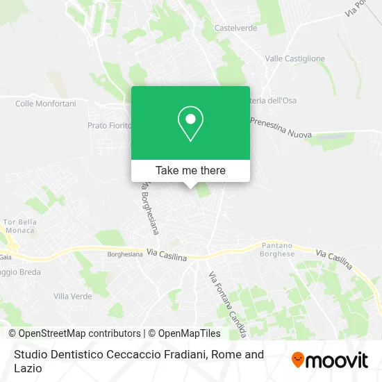 Studio Dentistico Ceccaccio Fradiani map