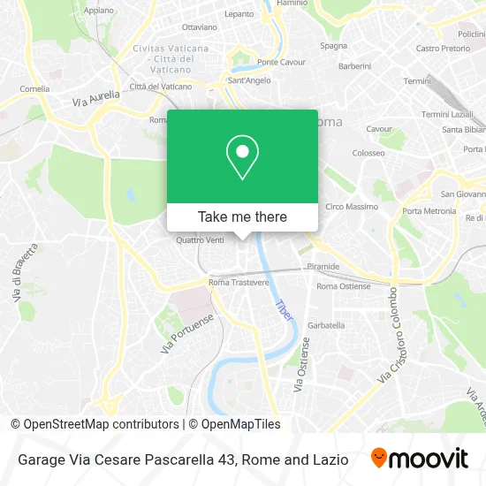 Garage Via Cesare Pascarella 43 map