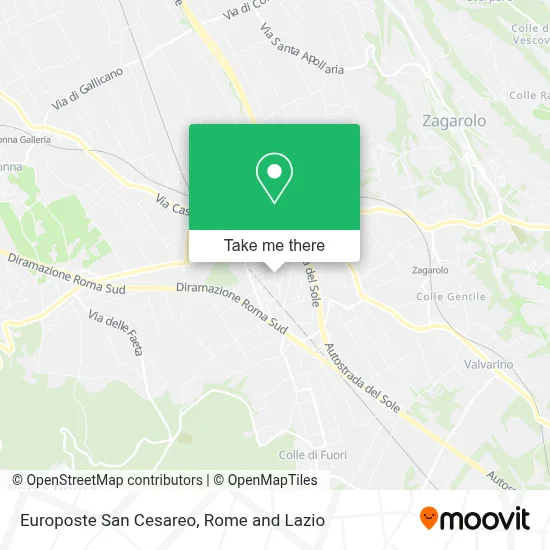 Europoste San Cesareo map