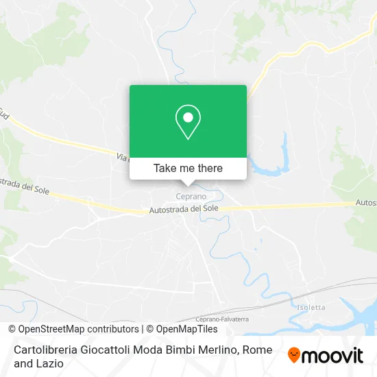 Cartolibreria Giocattoli Moda Bimbi Merlino map