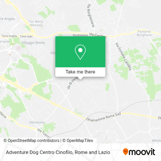 Adventure Dog Centro Cinofilo map