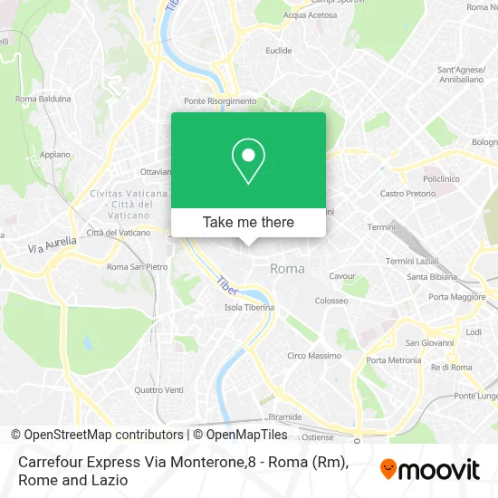Carrefour Express Via Monterone,8 - Roma (Rm) map