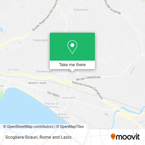 Scogliera-Scauri map