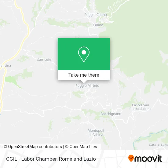 CGIL - Labor Chamber map