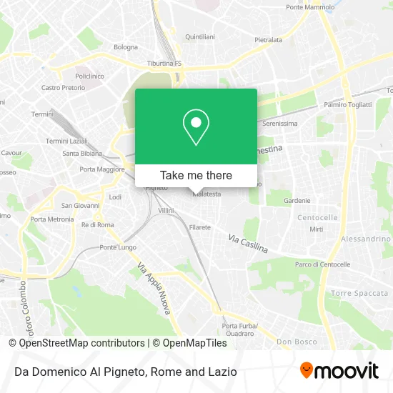 Da Domenico Al Pigneto map