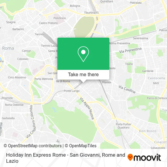 Holiday Inn Express Rome - San Giovanni map