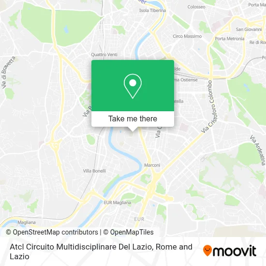 Atcl Circuito Multidisciplinare Del Lazio map