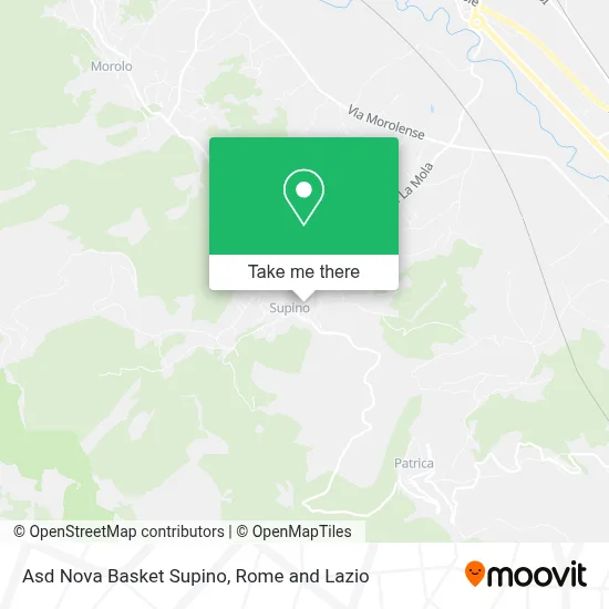 Asd Nova Basket Supino map