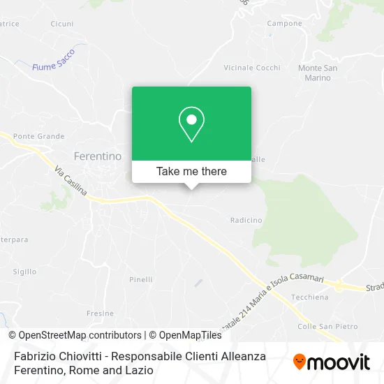 Fabrizio Chiovitti - Responsabile Clienti Alleanza Ferentino map