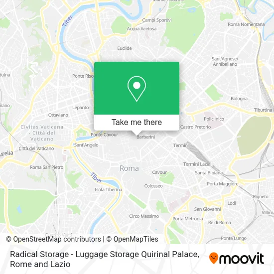 Radical Storage - Luggage Storage Quirinal Palace map