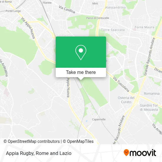 Appia Rugby map