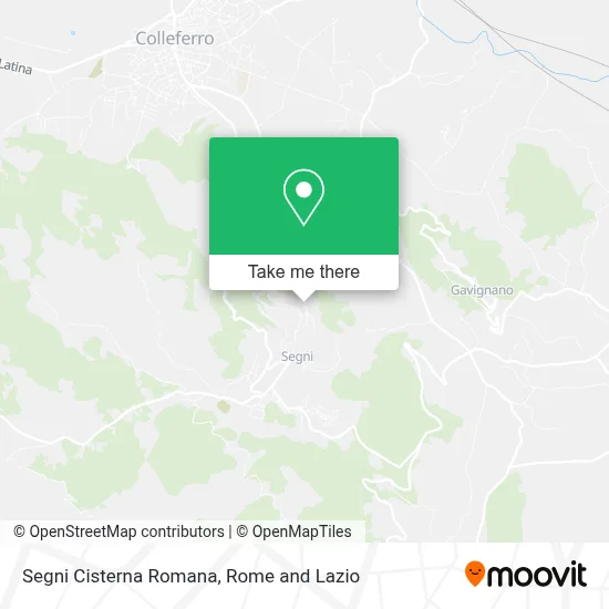 Segni Cisterna Romana map