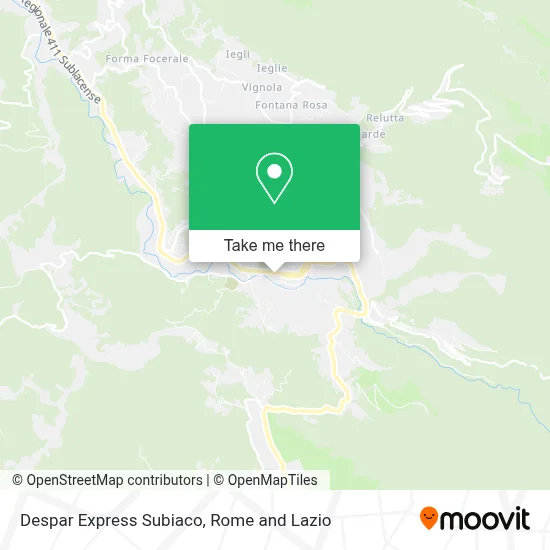 Despar Express Subiaco map