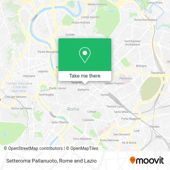 Setteroma Pallanuoto map