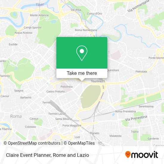 Claire Event Planner map