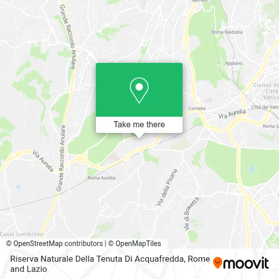Riserva Naturale Della Tenuta Di Acquafredda map