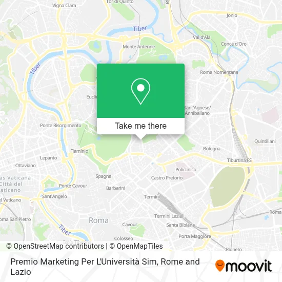 Premio Marketing Per L'Università Sim map