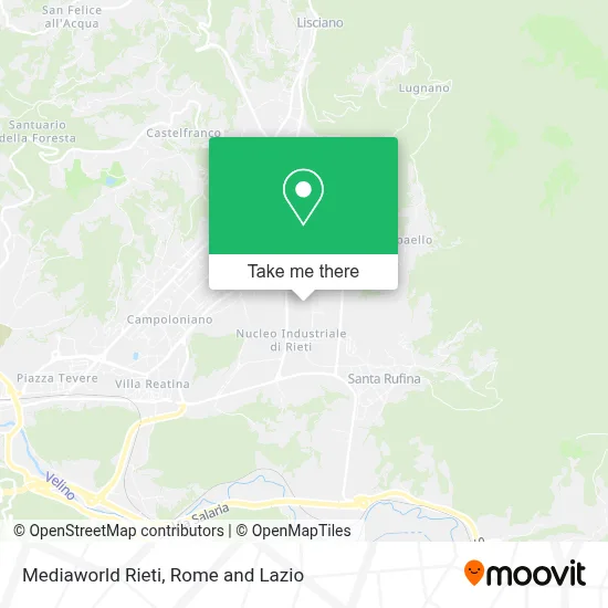Mediaworld Rieti map