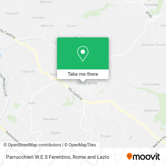 Parrucchieri   W.E.S  Ferentino map