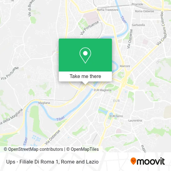 Ups - Filiale Di Roma 1 map