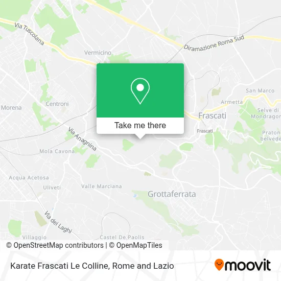 Karate Frascati Le Colline map