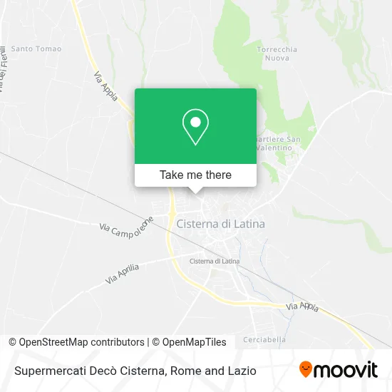 Supermercati Decò Cisterna map