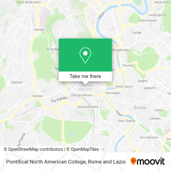Pontifical North American College map