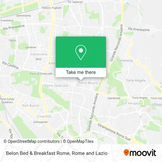 Belon Bed & Breakfast Rome map