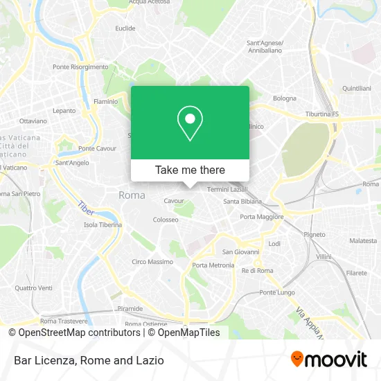 Bar Licenza map