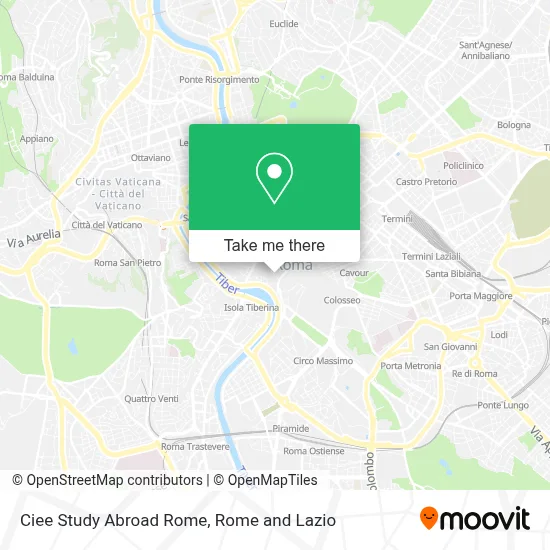 Ciee Study Abroad Rome map