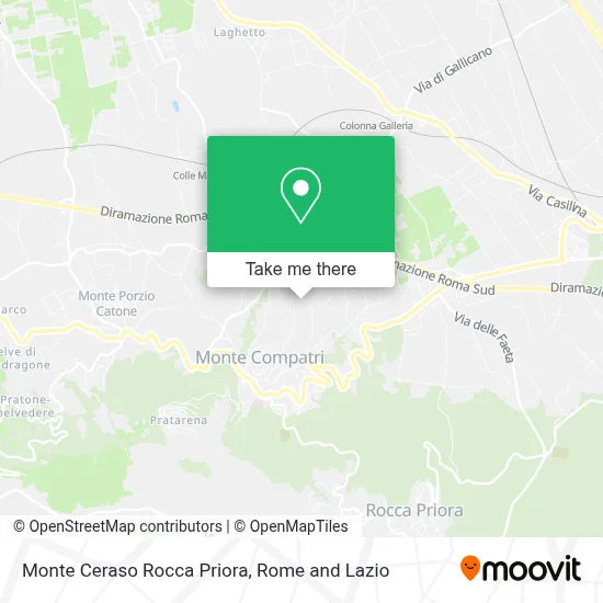 Monte Ceraso Rocca Priora map