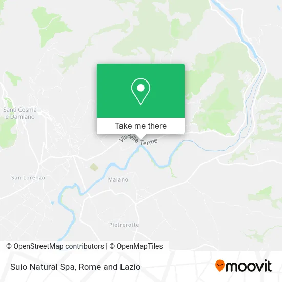 Suio Natural Spa map