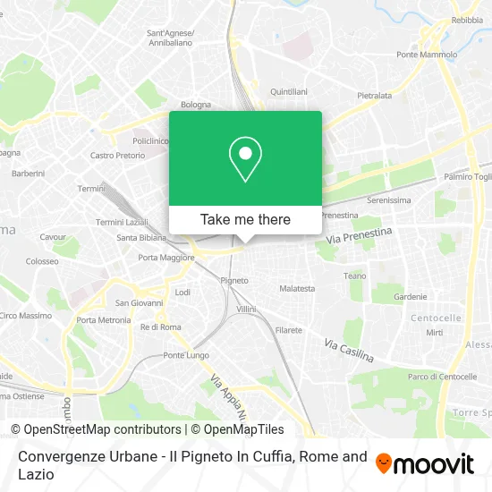 Convergenze Urbane - Il Pigneto In Cuffia map