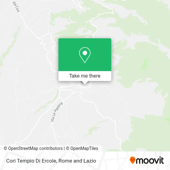 Cori Tempio Di Ercole map