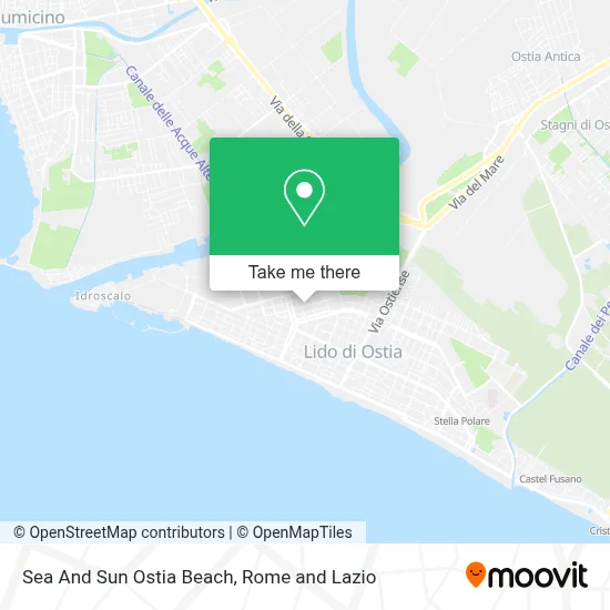 Sea And Sun Ostia Beach map