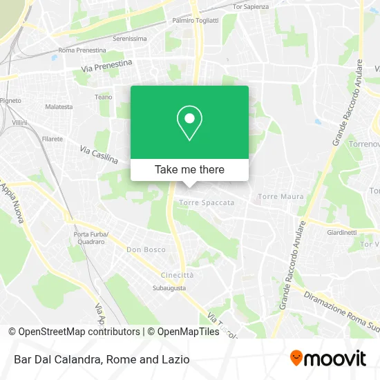 Bar Dal Calandra map