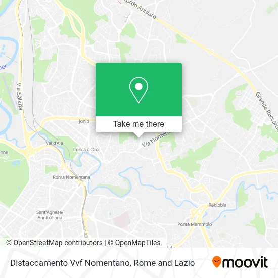 Distaccamento Vvf Nomentano map