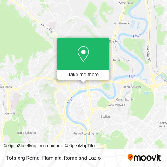Totalerg Roma, Flaminia map